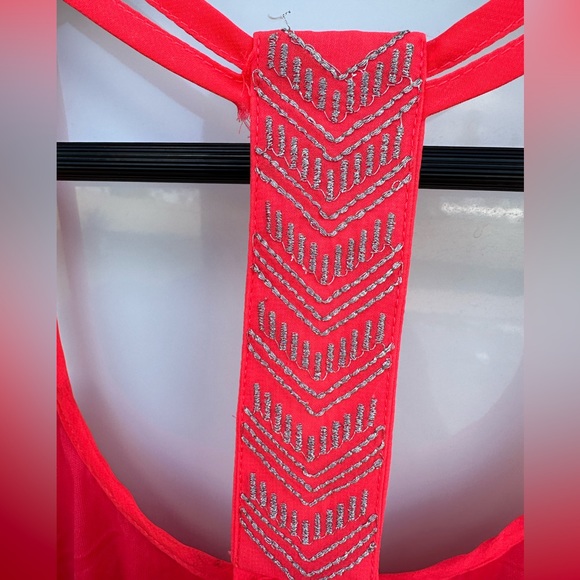 Maurice’s Bright Coral Flowy Tank Top Size Small - Picture 3 of 5